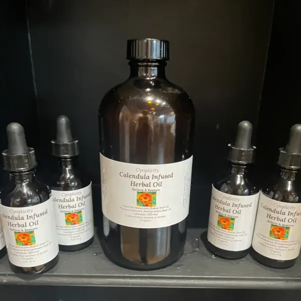 calendula infused herbal oil products