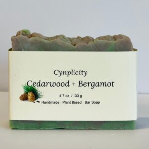 handcrafted cedarwood + bergamot soap