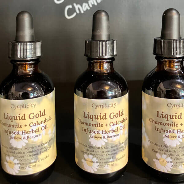 liquid gold calendula + chamomile infused herbal oil