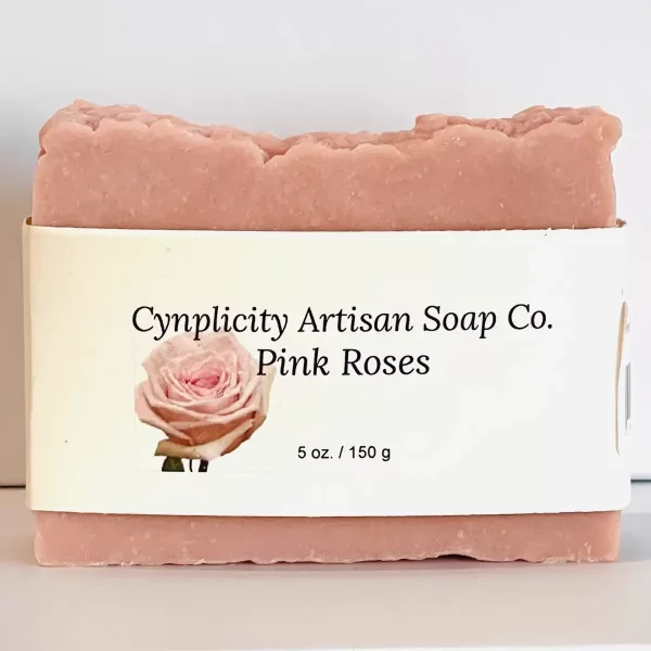 Artisan soap pink roses