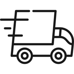 fast moving delivery truck icon