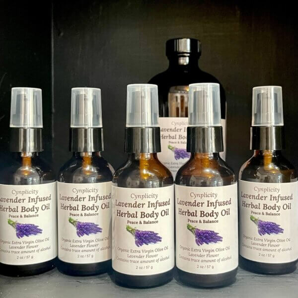 Organic lavender infused herbal oil