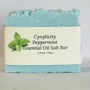 Peppermint essential oil salt bar