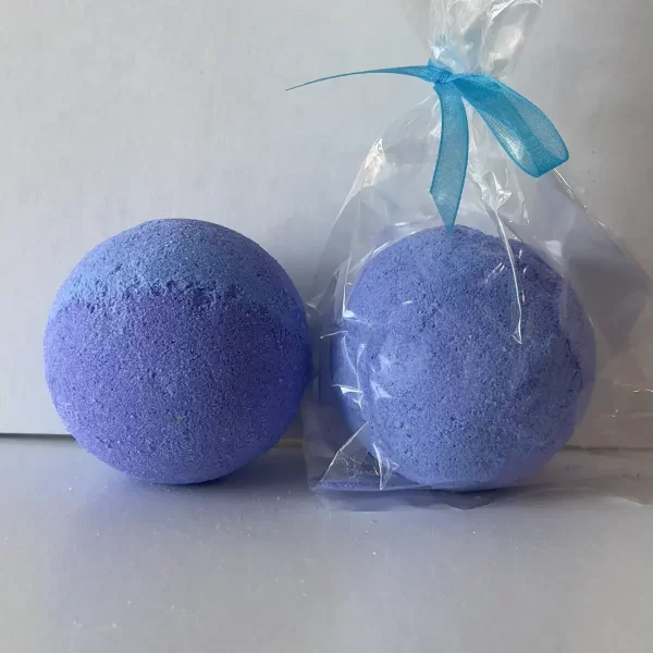 Two lavender bath bomb